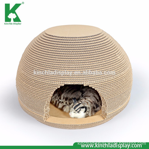 Round Cardboard Cat Scratch House Cat Condo From Kinchla Factory